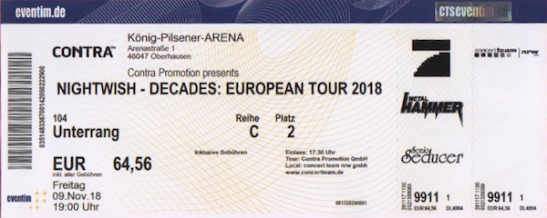 nightwishticket2018